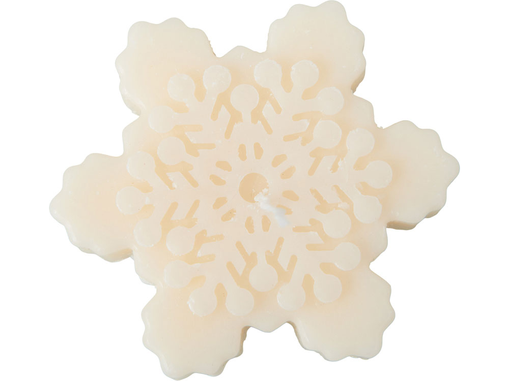 Свеча Снежинка, молочный-1
