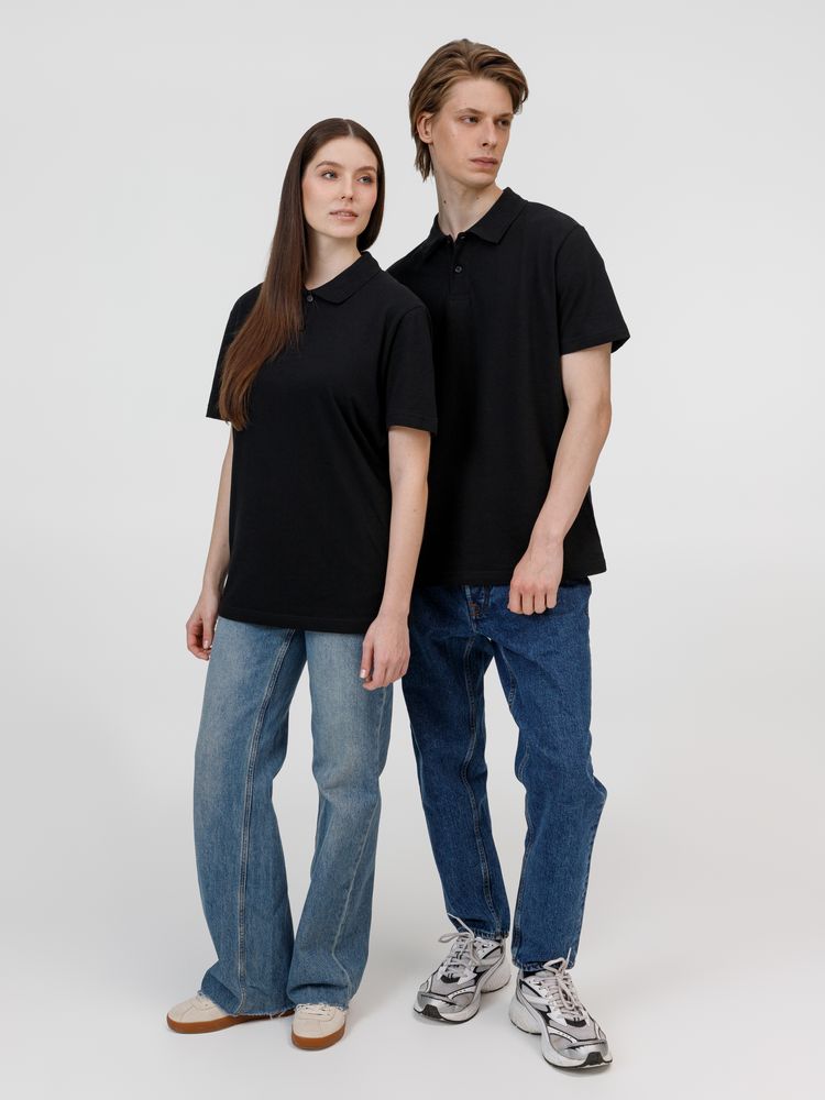 Рубашка поло унисекс Pulse, черная-7