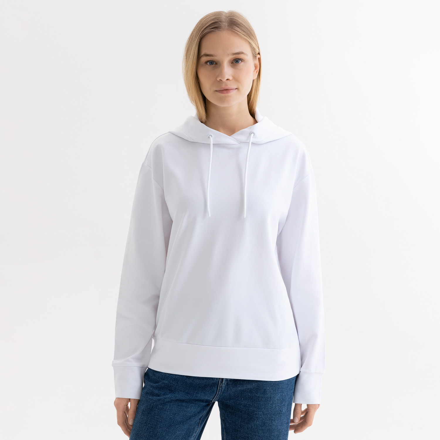 Худи с капюшоном, унисекс ALEX белый-2