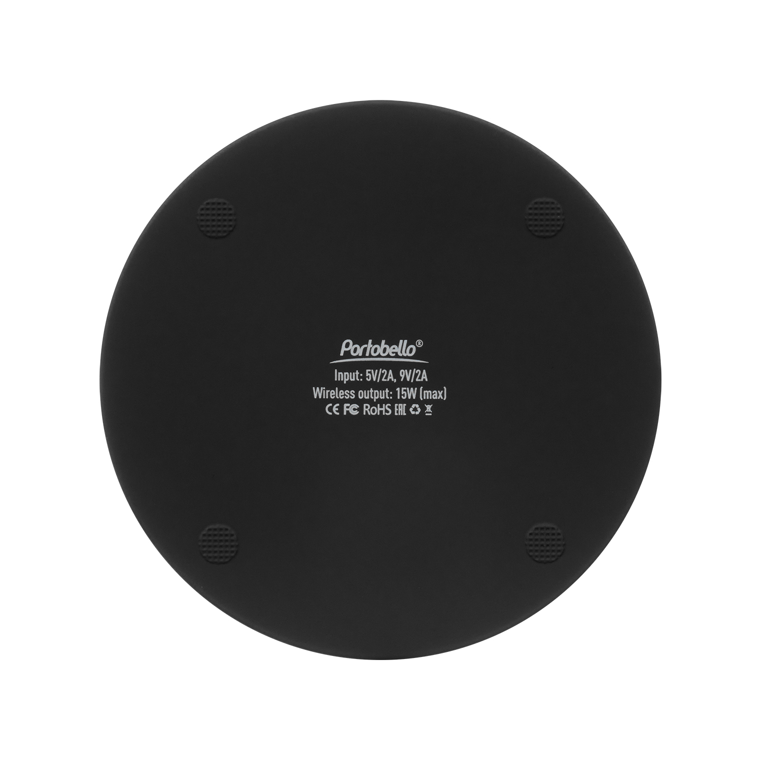 Беспроводное зарядное устройство с подсветкой 15W Auris, черное-6