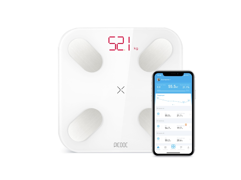 Умные диагностические весы Picooc Mini White V2 (6924917717360), белый-0