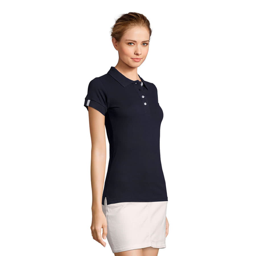 Поло женское PORTLAND WOMEN 200, темно-синий, серый-3
