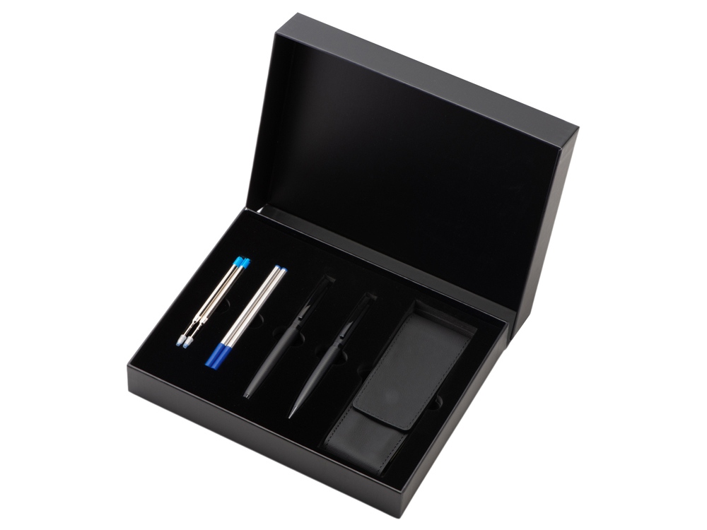 Подарочный набор ручек Dumas: ручка шариковая и роллер, 4 стержня (2 шариковых, 2 роллера), футляр-2
