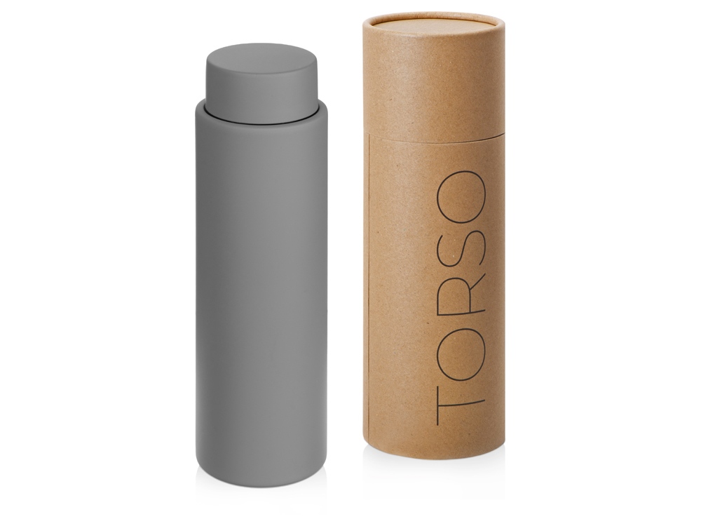 Вакуумный термос с двойными стенками и медным слоем Torso, 480 мл, серый-0