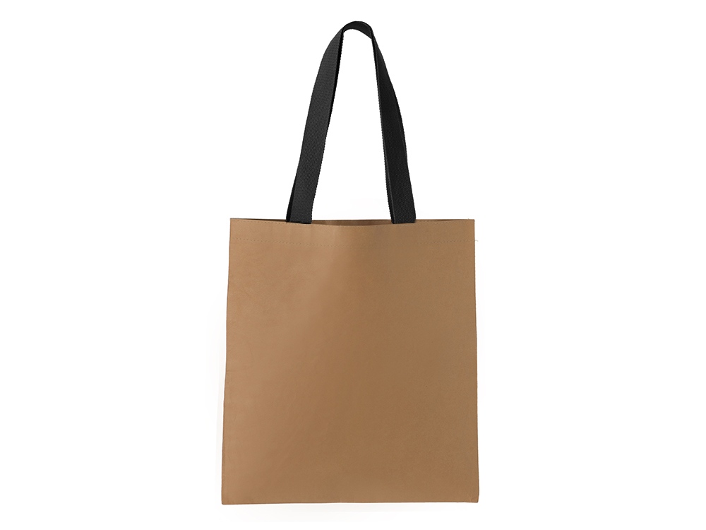 Сумка-шоппер Papyrus из моющейся крафт-бумаги, натуральный/черный-0