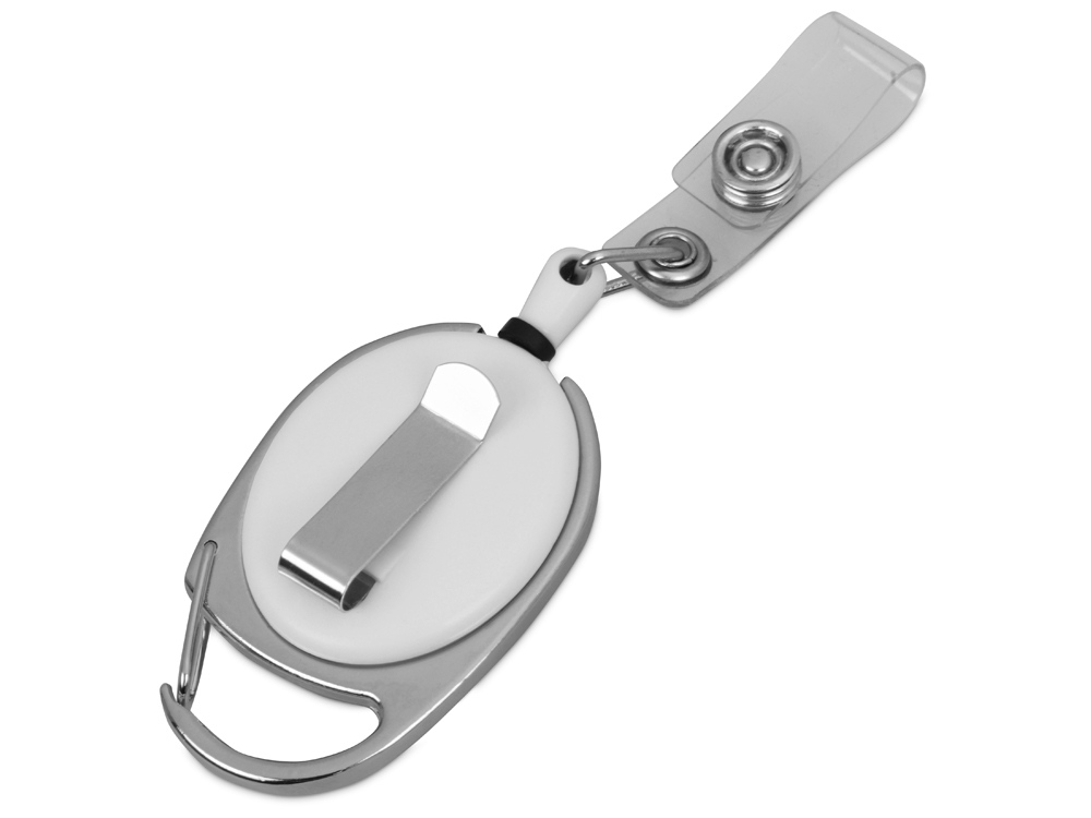 Ретрактор с клипом, белый/серебристый-2