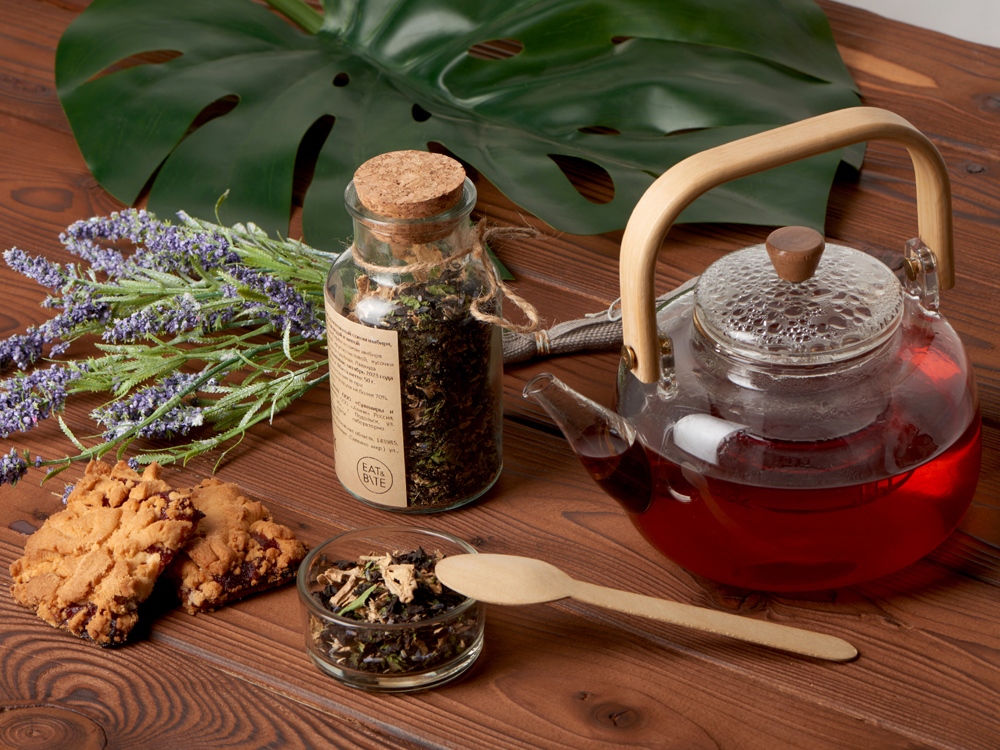 Сокочай чёрный Имбирь, Лаванда и Мята Стекло 50г-3