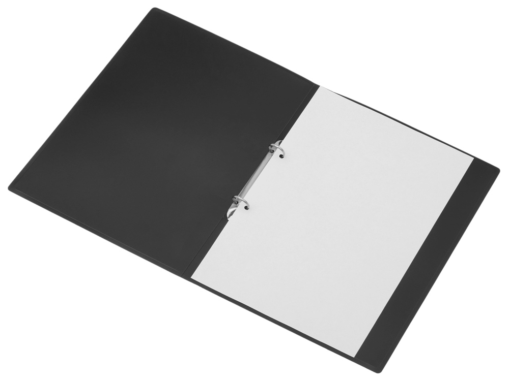 Папка пластиковая с 2 кольцами, черный-5