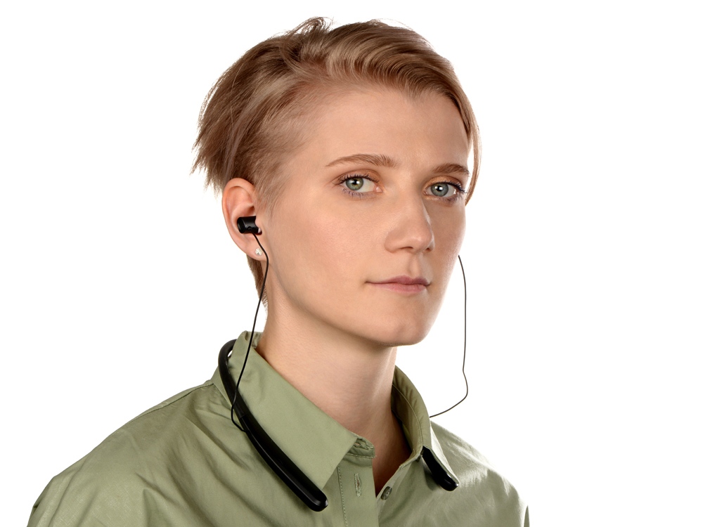 Беспроводные наушники с микрофоном Soundway, черный/белый-2