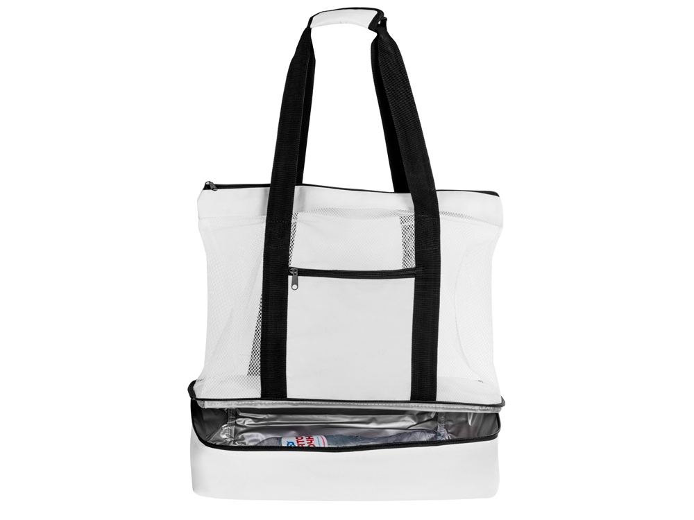 Сумка для шопинга и пляжа Coolmesh с изотермическим отделением внизу, белый-3