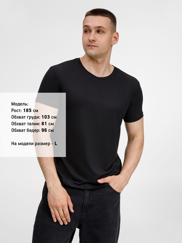 Футболка унисекс Senti, черная-4