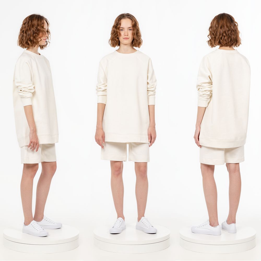 Свитшот унисекс S1, молочно-белый-3