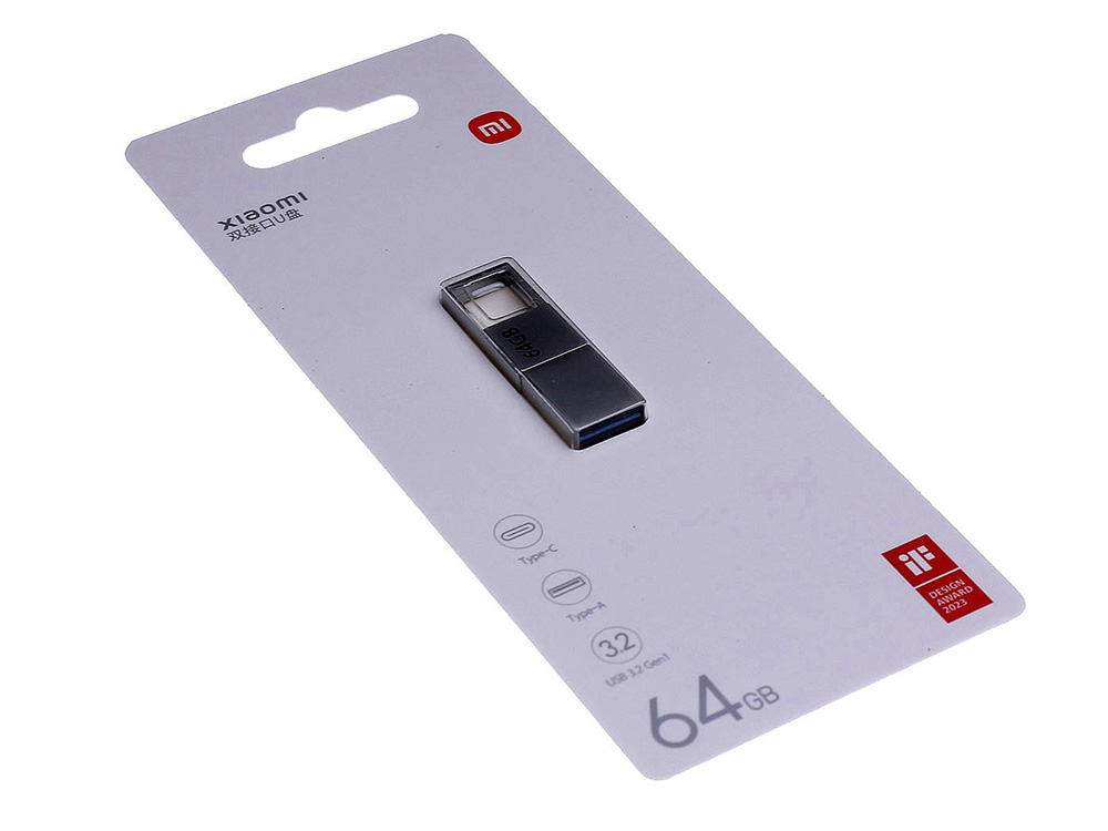 USB 3.0-флешка на 64 Гб с разъемами USB-A и Type-C, серебристый-8