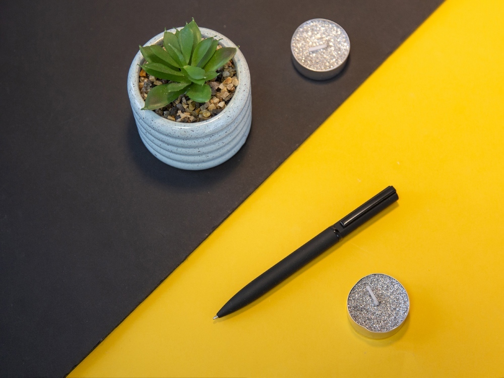 Шариковая металлическая ручка Siegfried, черный с серебристым слоем-6