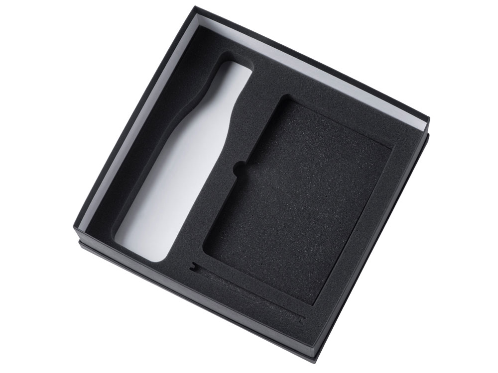 Подарочный набор с блокнотом С3, металлической ручкой и термобутылкой, красный-3