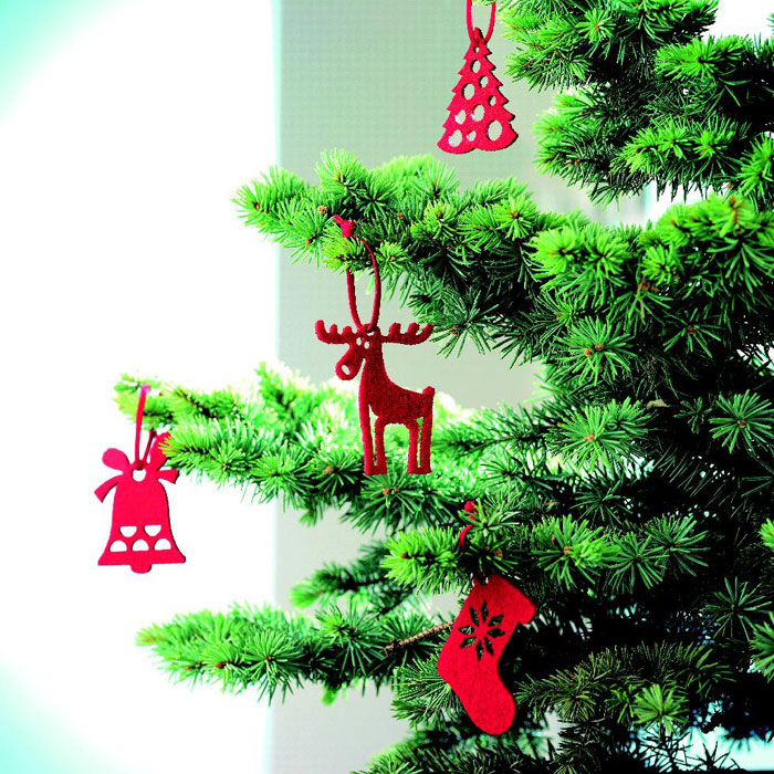 Набор фетровых подвесок, красный-1