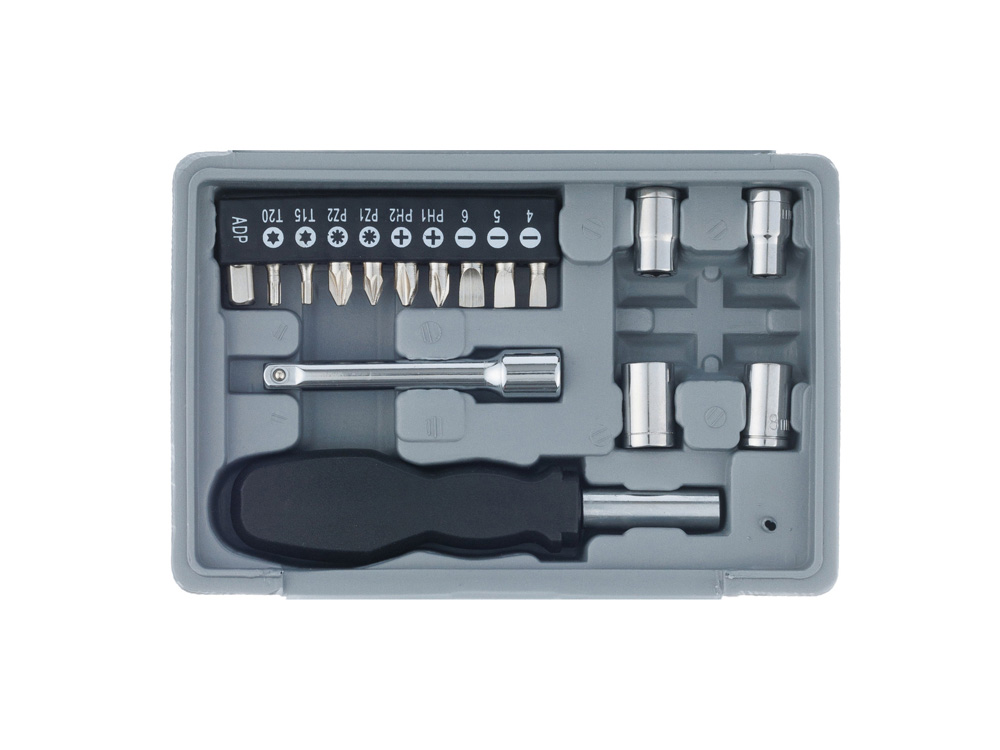 Набор инструментов Stinger, 25 инструментов, в пластиковом кейсе, 164x107x49 мм, серый-6