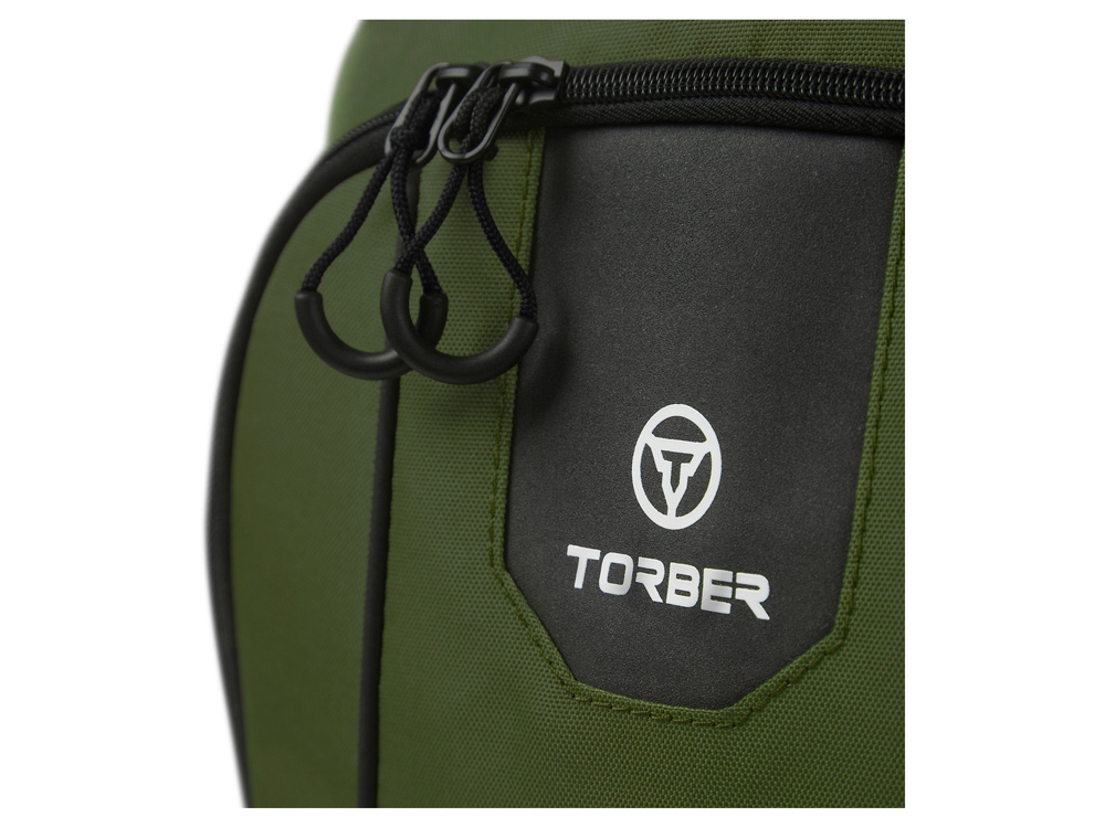 Рюкзак TORBER РАКЕТА с отделением для ноутбука 15,6, зеленый, полиэстер 600D, 46 х 30 x 13 см-2