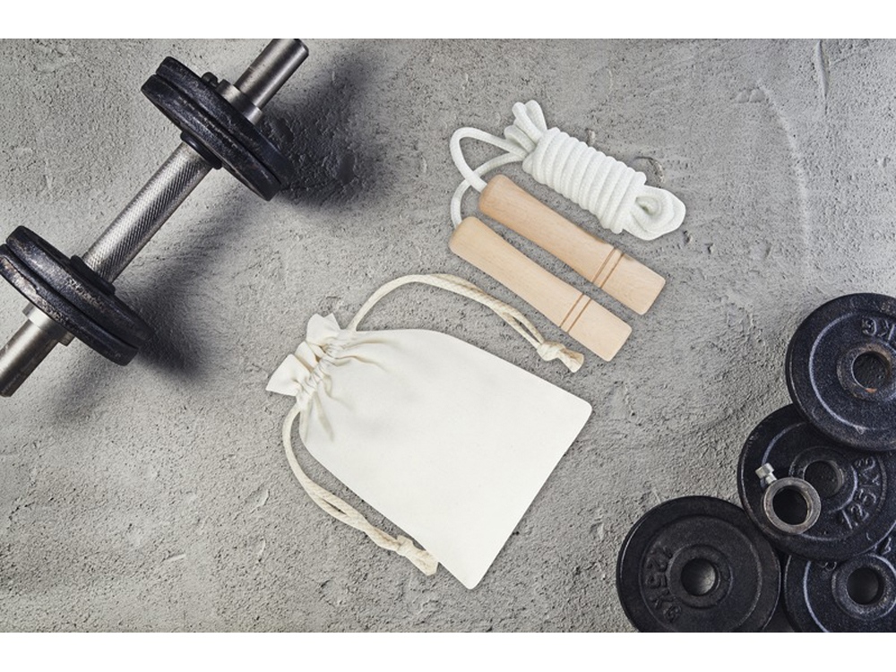 Denise скакалка с деревянными ручками в хлопковом чехле, дерево-4