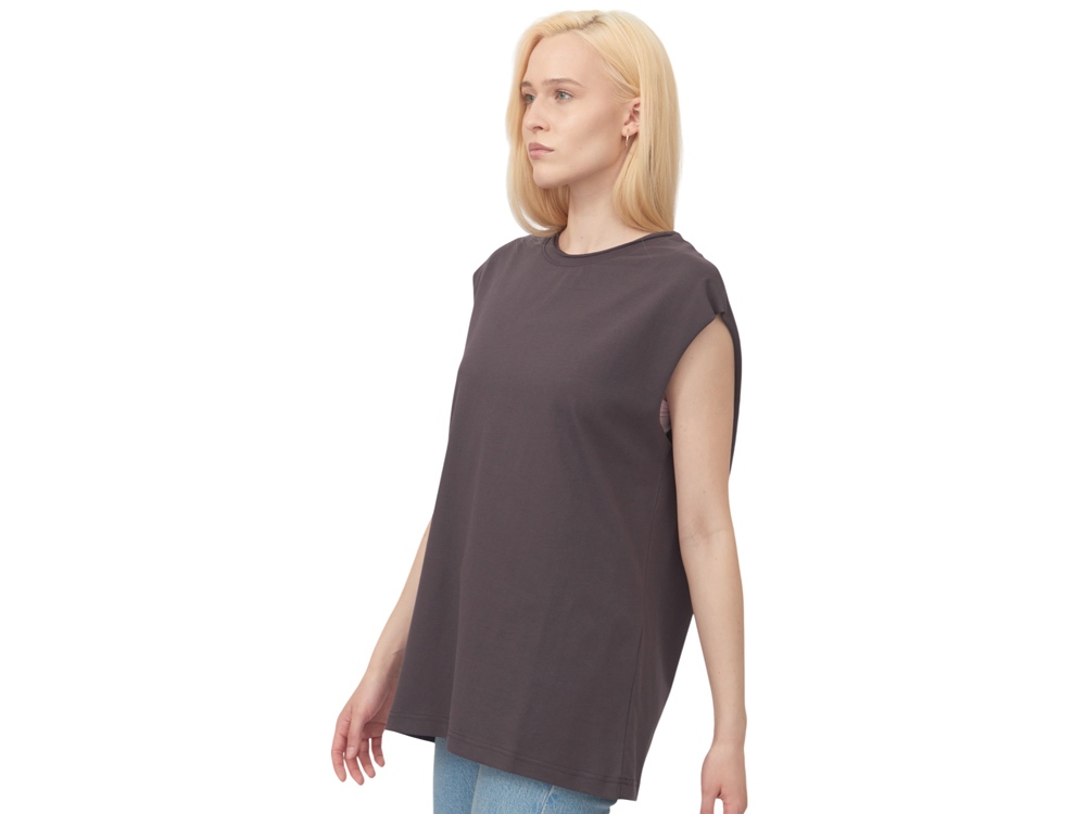 Майка оверсайз Berlin, унисекс, темно-серый-3