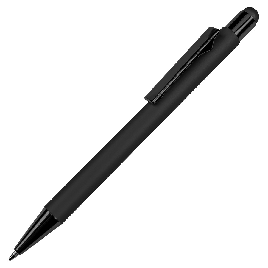 Ручка шариковая FACTOR COLOR со стилусом, черный-0