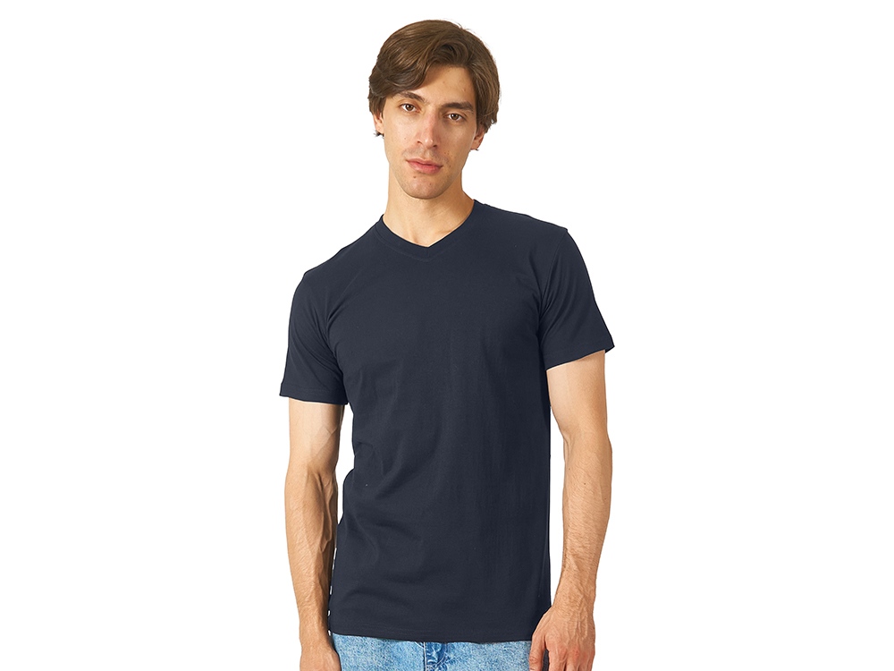 Футболка Heavy Super Club мужская с V-образным вырезом, темно-синий-0