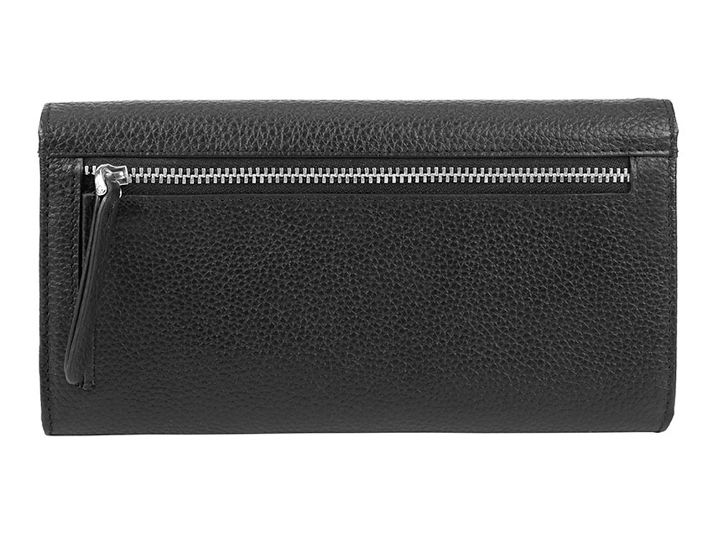 Кошелёк женский BUGATTI ЛИНДА | LINDA, чёрный, натуральная воловья кожа, 19х3х10 см-2