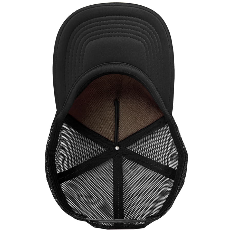 Бейсболка FLICK, 5 клиньев, пластиковая застежка, черный-5