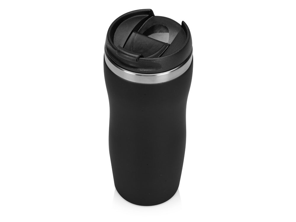 Термокружка Double wall mug C1, soft touch, 350 мл, черный-0