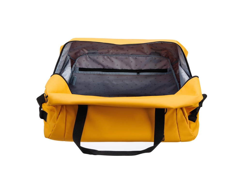 Сумка дорожная TORBER MOBI, желтая, полиэстер 900D с PU покрытием, 65 х 37 х 34 см-4