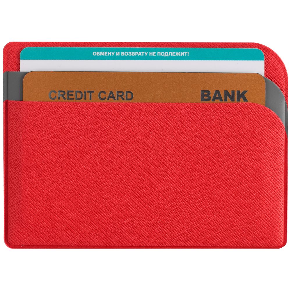 Чехол для карточек Dual, красный-2