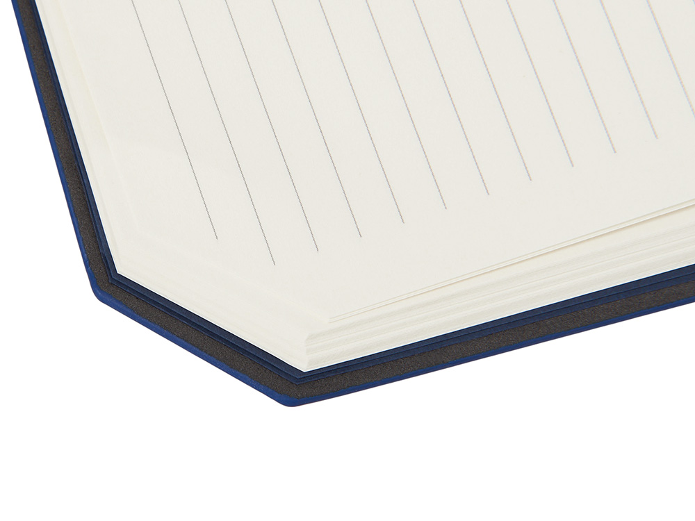 Блокнот А5 в гибкой обложке Chaplin, синий-9