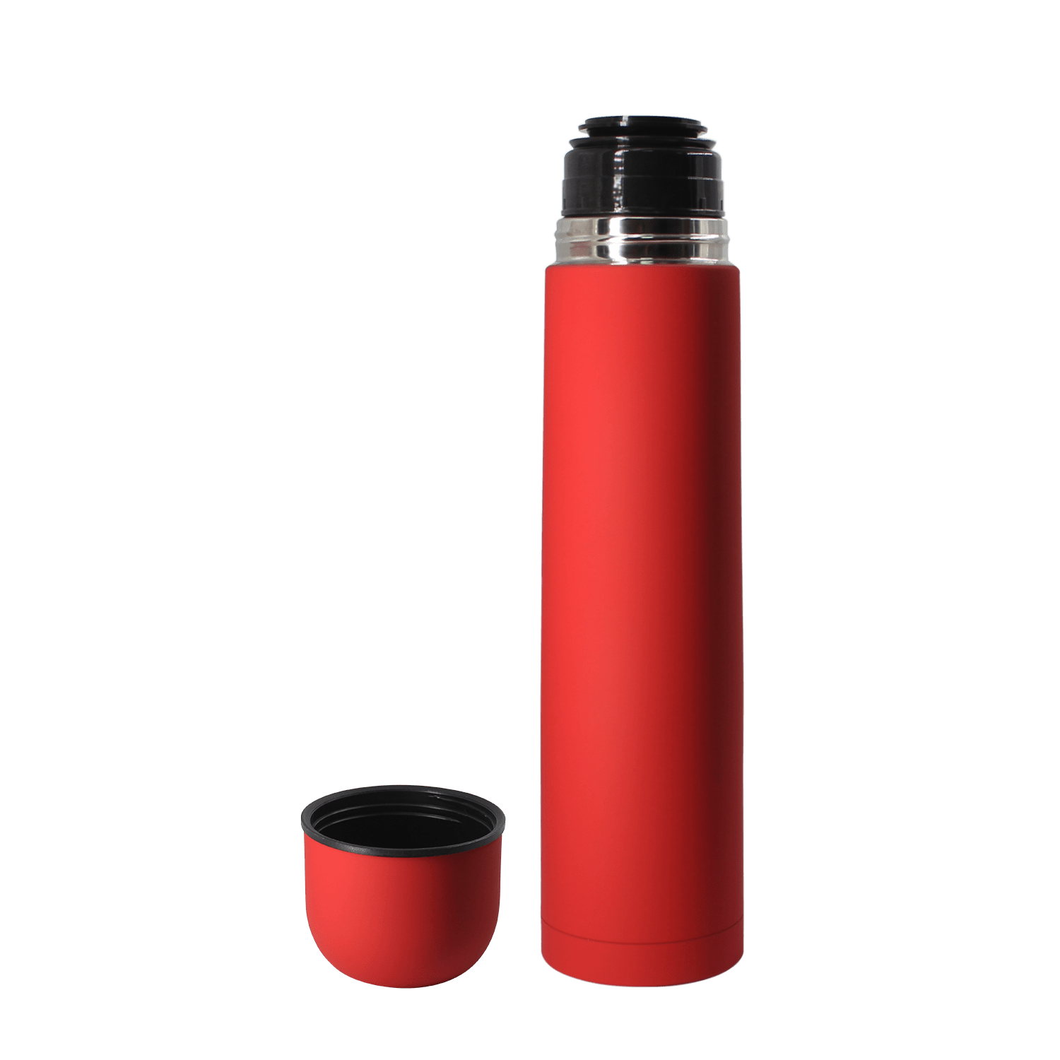 Термос софт-тач Yanemal 1 л. (красный)-2