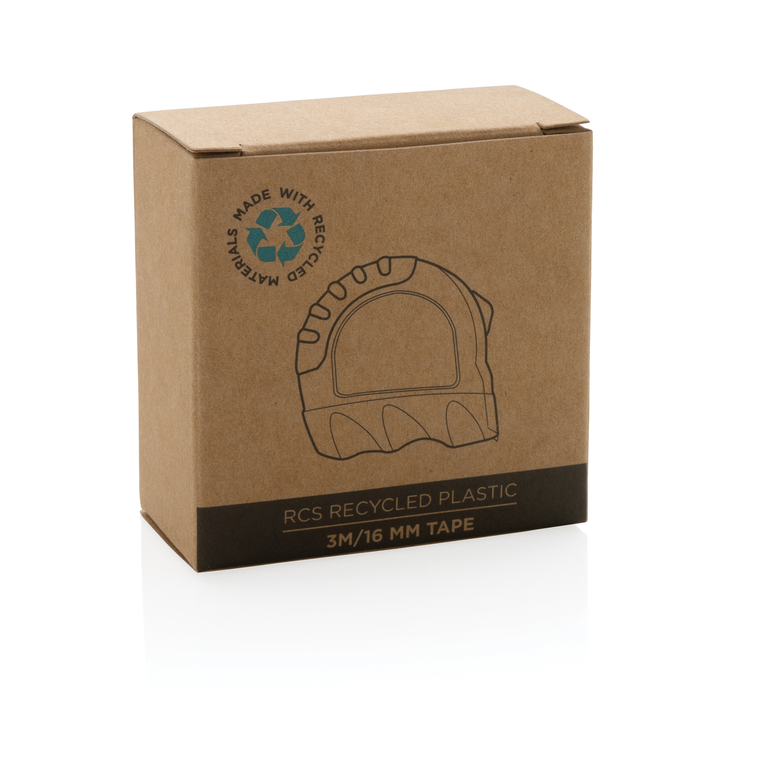 Рулетка из переработанного пластика RCS, 3м/16 мм-10