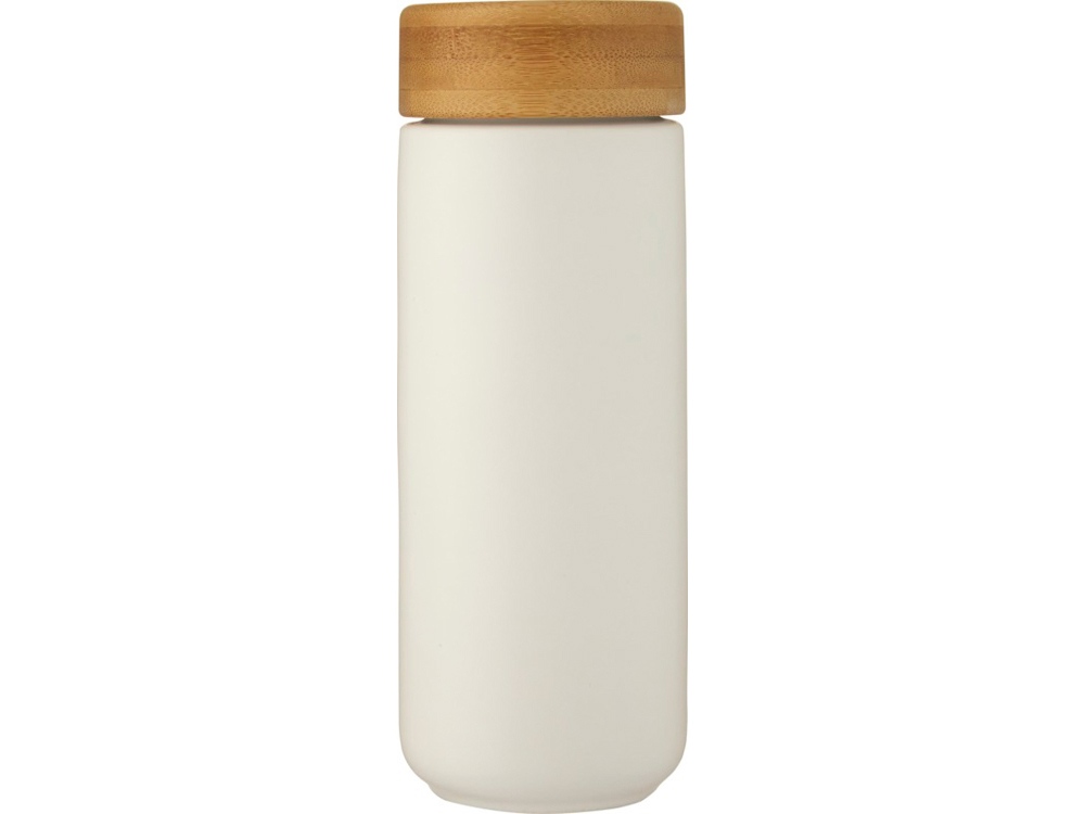 Lumi керамическая кружка объемом 300 мл с бамбуковой крышкой, белый-1