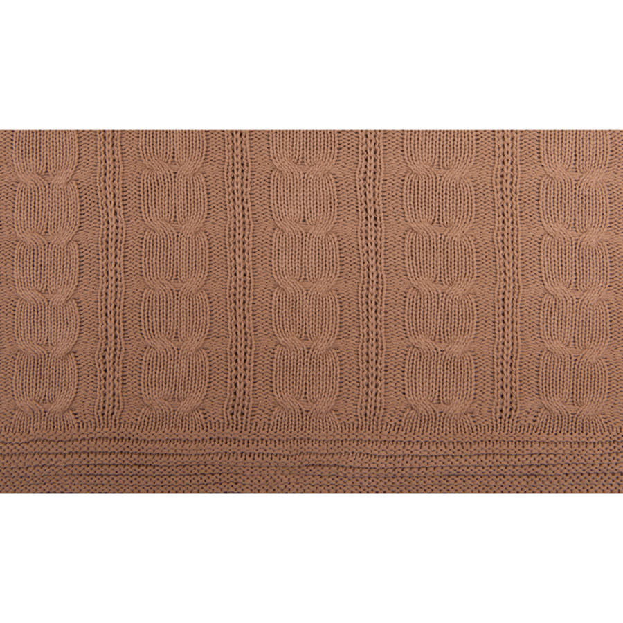 Плед VELVILJE MIDI, песчаный, шерсть 30%, акрил 70%, 150*200 см, коричневый-1