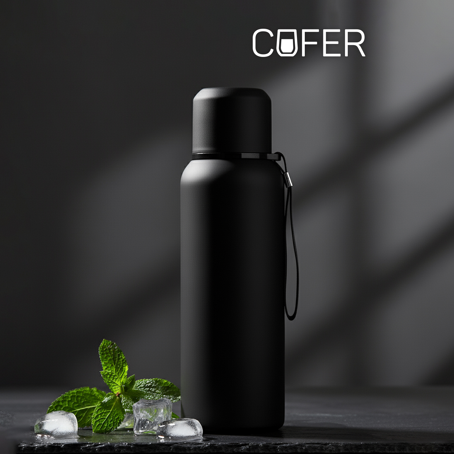 Термос Travel софт-тач 750мл (черный)-0