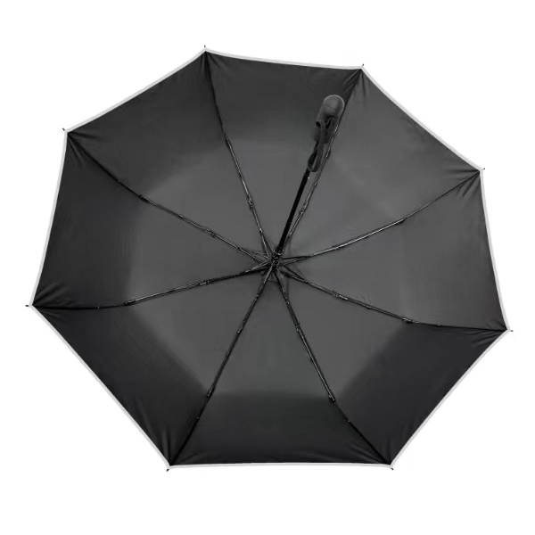 Зонт складной автоматический Forest Walker с фонариком, Чёрный-2