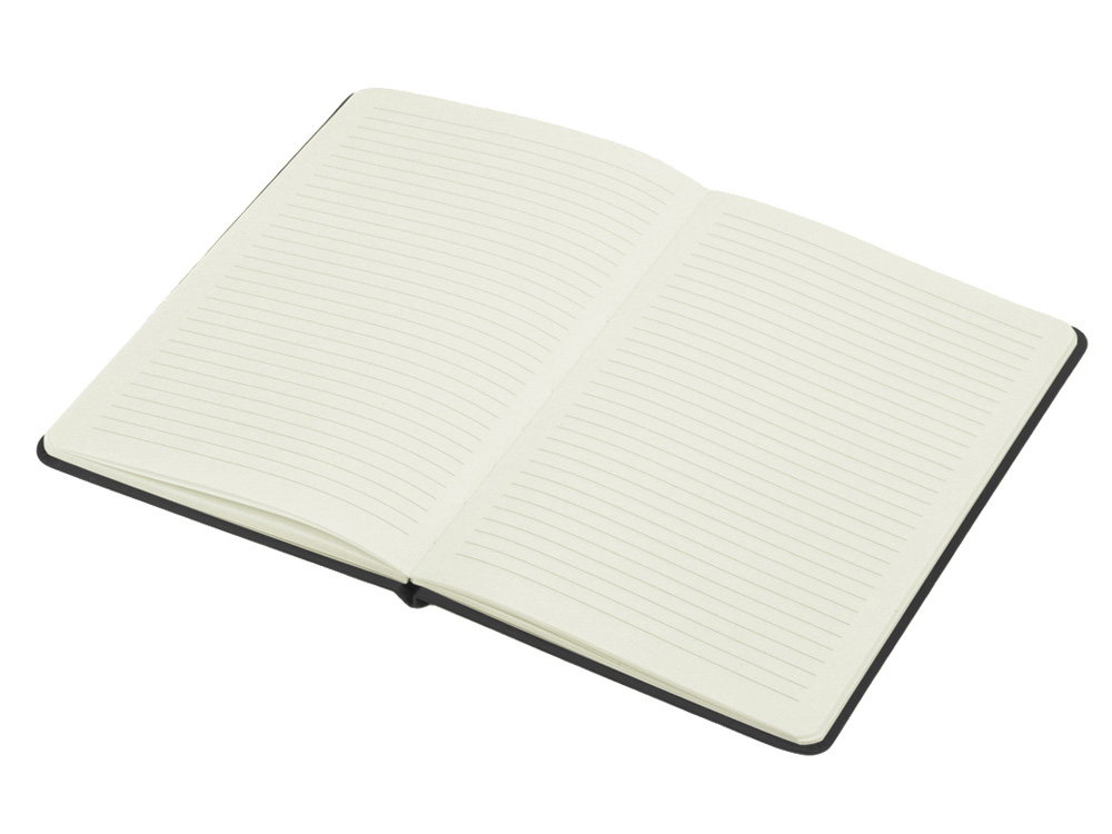 Блокнот Wispy, твердая обложка A5, 64 листа в линейку, черный-1