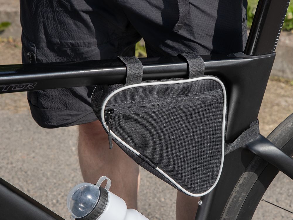 Велосумка на раму BikeLine Mini, черная с белым-6