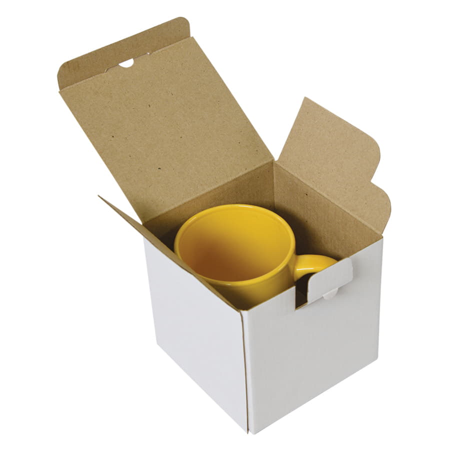 Коробка подарочная для кружки, размер 11 x 11 x 11 см., белый-1