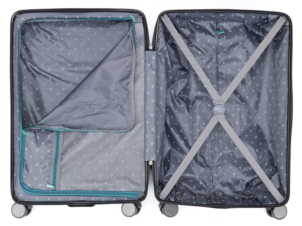 Чемодан TORBER Onego, зелёный, ABS-пластик, 69,5 х 46 х 26 см, 69 л-3