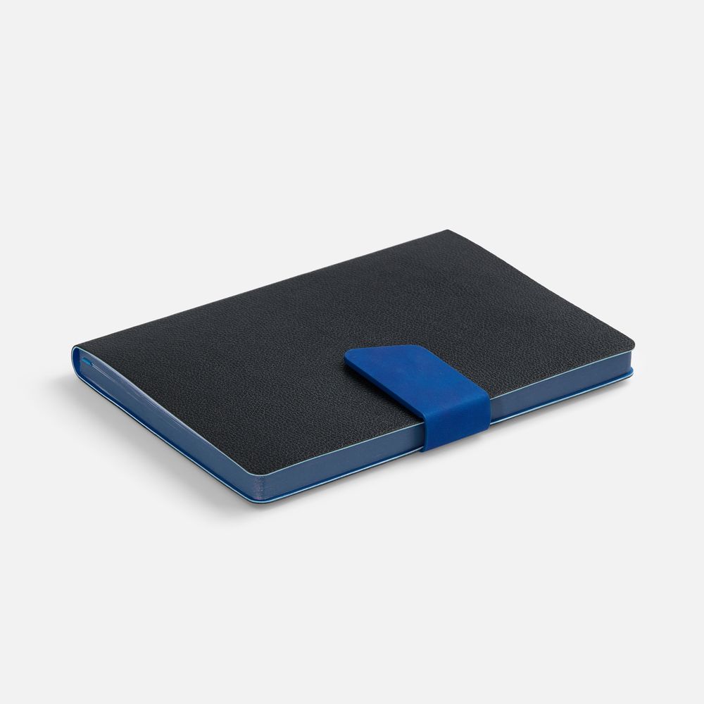 Ежедневник Boom, недатированный, черный с ярко-синий-4