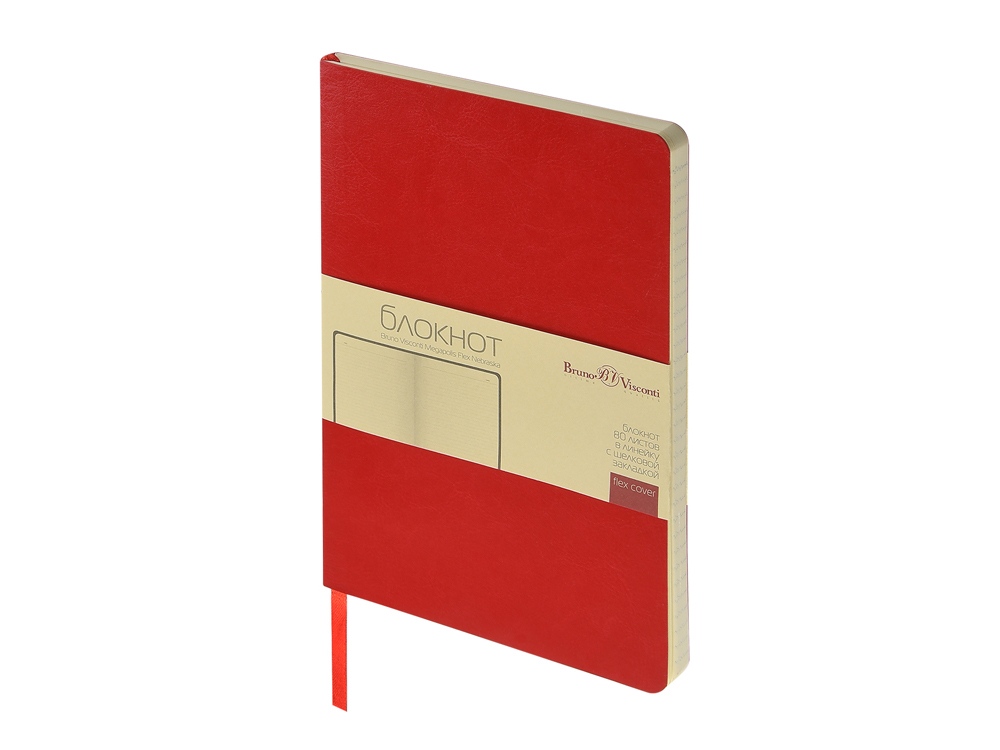 Блокнот А5 Megapolis Flex Nebraska, красный-0