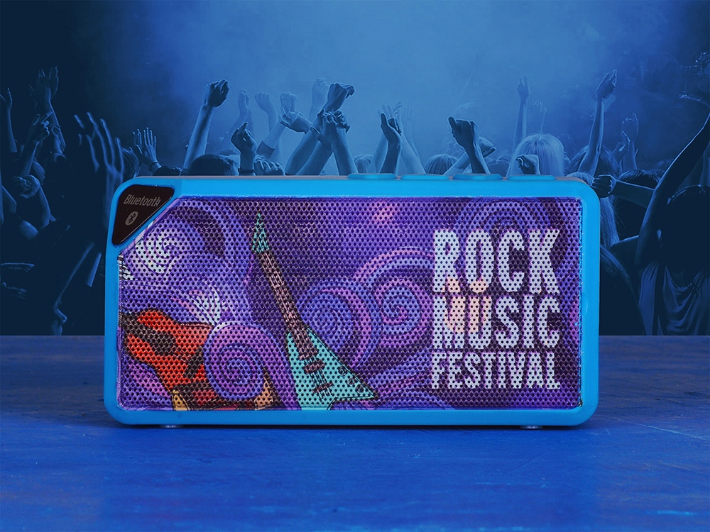 Портативная колонка Bermuda с функцией Bluetooth, голубой-2