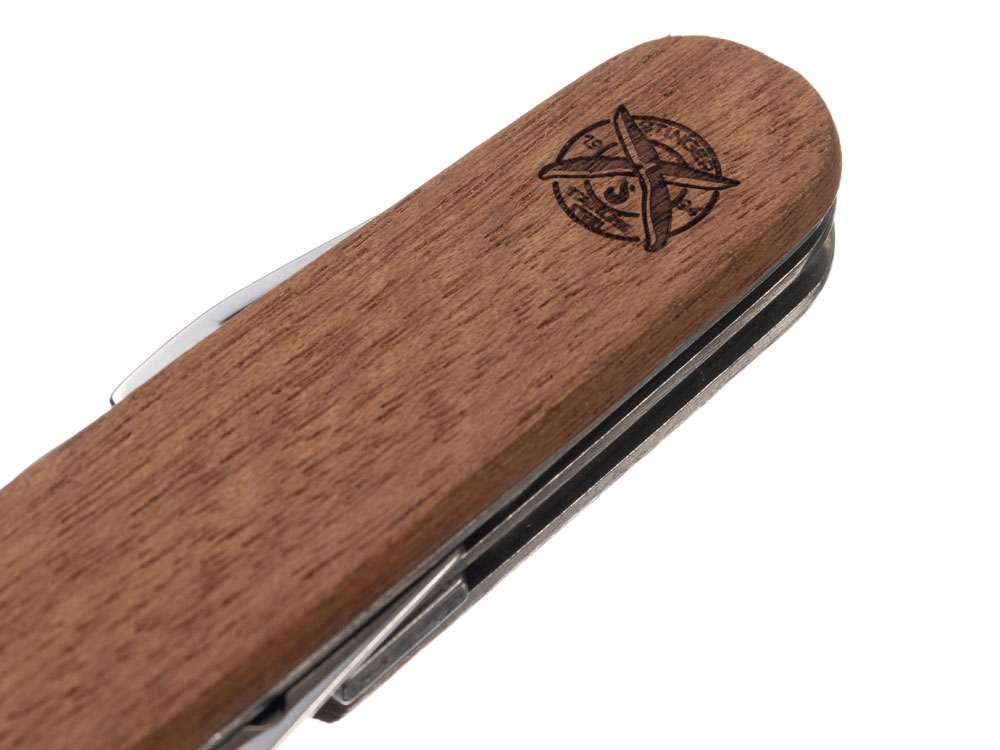 Нож перочинный Stinger, 90 мм, 10 функций, материал рукояти: древесина сапеле-4