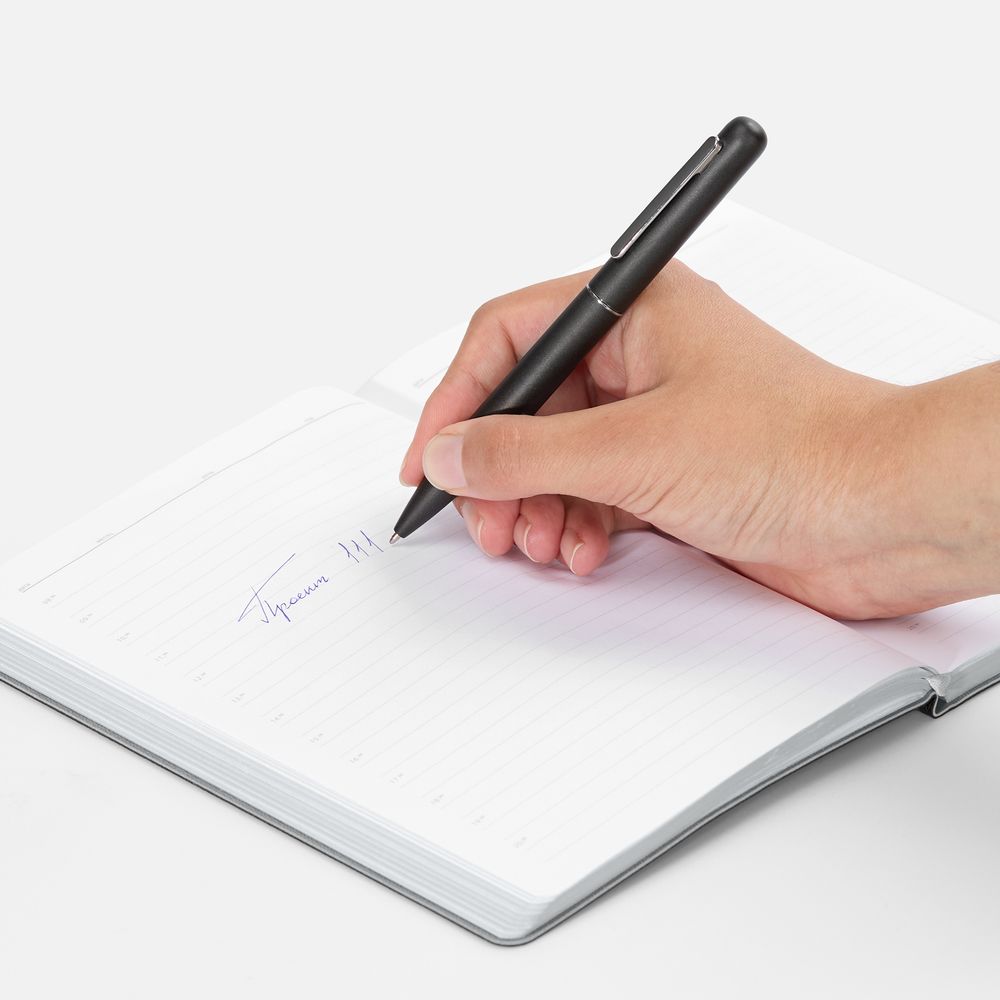 Ручка шариковая Scribo, матовая серая-2