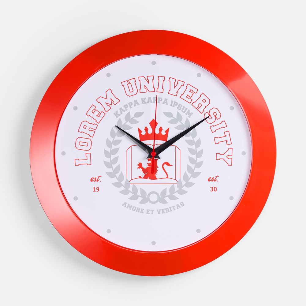 Часы настенные Vivid Large, красные-0