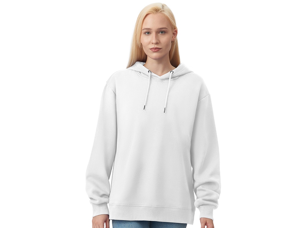 Толстовка с капюшоном оверсайз Lisbon унисекс, белый-2