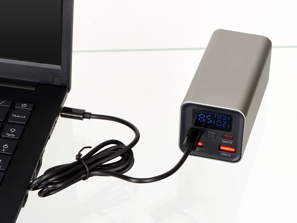 Внешний аккумулятор для ноутбуков Main 65 Вт, 20000 mAh, серый-4